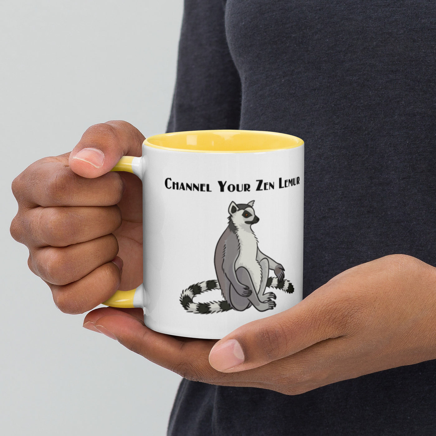 Channel Your Zen Lemur - Mug with Color Inside
